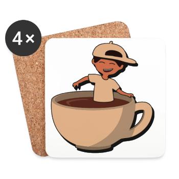 Cup Buddy Kaffeespritzer - Untersetzer (4er-Set) - Weiß - Vorne