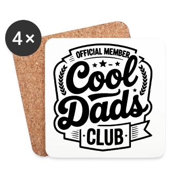 Official Member – Cool Dads Club - Untersetzer (4er-Set) - Weiß - Vorne