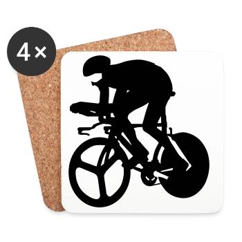 Coureur - Dessous de verre (lot de 4) - blanc - Devant