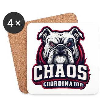 Bulldog Chaos Coordinator - Untersetzer (4er-Set) - Weiß - Vorne