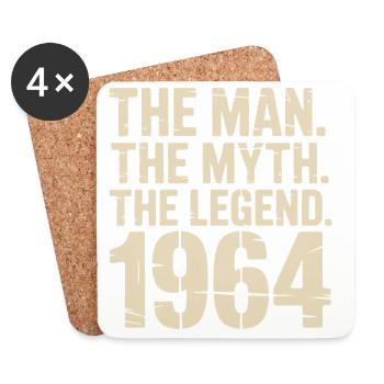 L’Homme Le Mythe La Légende 1964 Rétro - Dessous de verre (lot de 4) - blanc - Devant