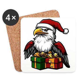 Eagle Christmas Gifts - Coasters (set of 4) - white - Front