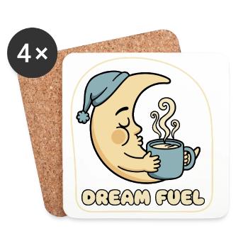 Mondtraum Kaffeezauber - Untersetzer (4er-Set) - Weiß - Vorne