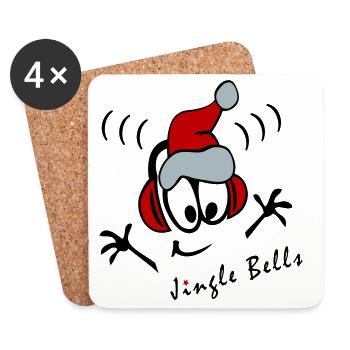 Christmas Carol DJ - Coasters (set of 4) - white - Front