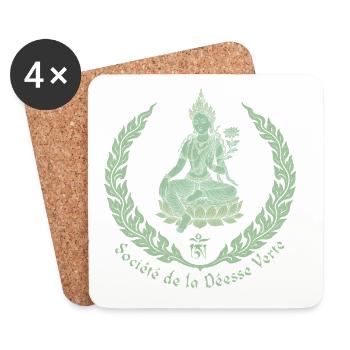 Tara Verte - Dessous de verre (lot de 4) - blanc - Devant