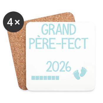 Grandpa-fect in 2026 Grandfather Future Gift - Coasters (set of 4) - white - Front