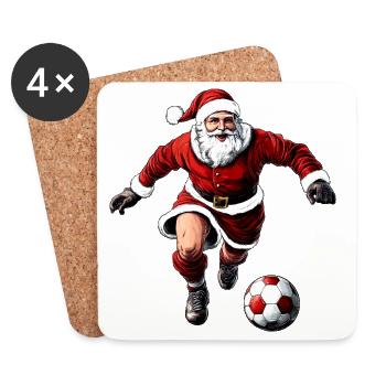 Footballer Christmas - Coasters (set of 4) - white - Front