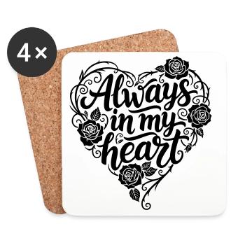 Tattoo Calligraphy Design You are my peace  - Untersetzer (4er-Set) - Weiß - Vorne