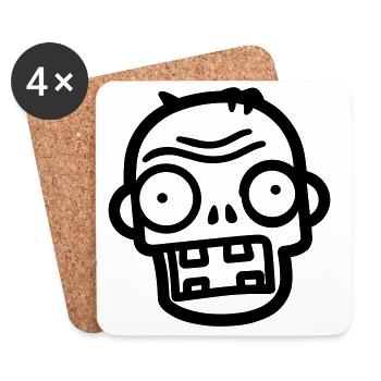zombie - Coasters (set of 4) - white - Front