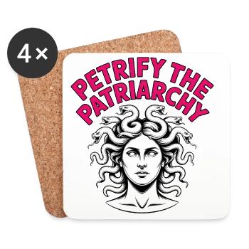 Petrify the Patriarchy - Feminism T-Shirt - Coasters (set of 4) - white - Front