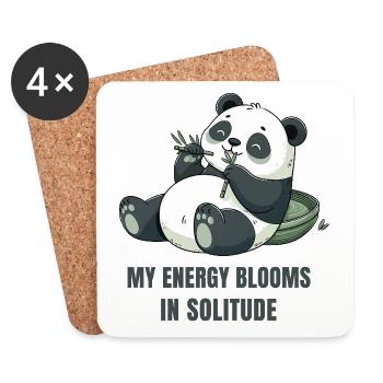 Citations sur les introvertis - Dessous de verre (lot de 4) - blanc - Devant