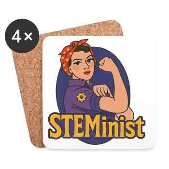 Rosie Power, STEMiniste, - Dessous de verre (lot de 4) - blanc - Devant
