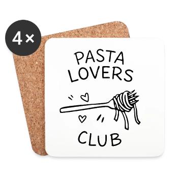 Déclaration de nourriture minimale du Club des amateurs de pâtes - Dessous de verre (lot de 4) - blanc - Devant