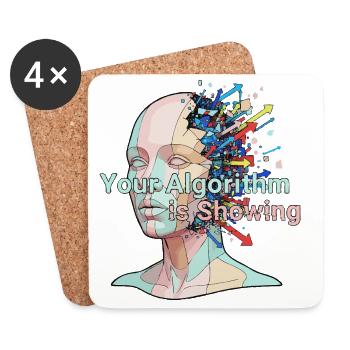 Dein Algorithmus zeigt es an - Untersetzer (4er-Set) - Weiß - Vorne