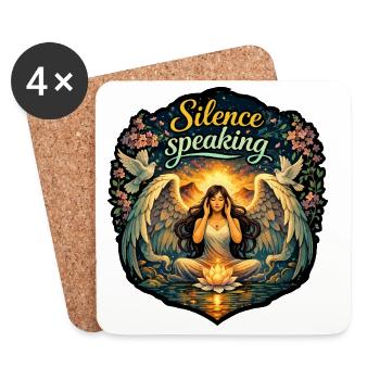 Silence Speak: Angel Meditation - Untersetzer (4er-Set) - Weiß - Vorne