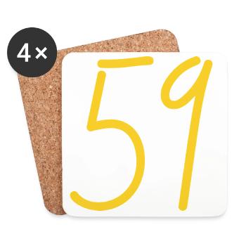 59 - Coasters (set of 4) - white - Front