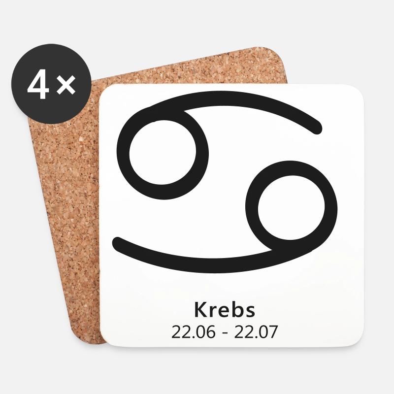 Krebs Crab Sternzeichen Symbol Kosmos - Untersetzer (4er-Set) - Weiß