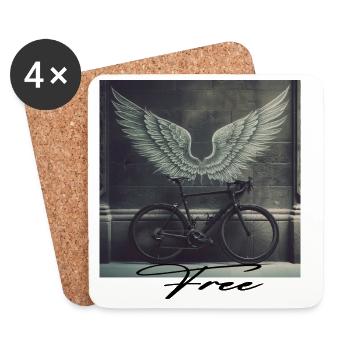 Bike - Coasters (set of 4) - white - Front