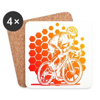 Road Bike Love Clear Look for Road Bike - Dessous de verre (lot de 4) - blanc - Devant