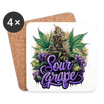 Aigre - Dessous de verre (lot de 4) - blanc - Devant