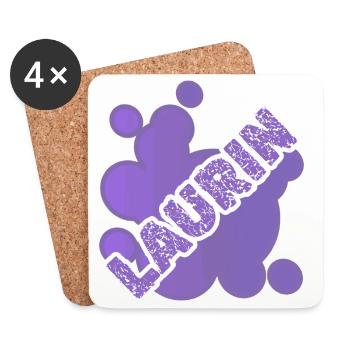 Laurin as a given name - Coasters (set of 4) - white - Front