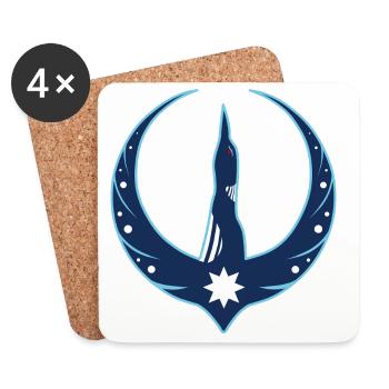 Minnesota Rebellion Loon - Coasters (set of 4) - white - Front