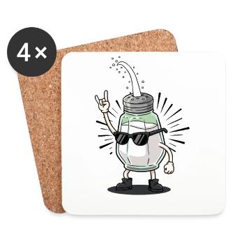 SALT Salt Shaker Carnival Carnival Rock Music - Coasters (set of 4) - white - Front