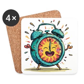 Image de la célébration du réveil solaire - Dessous de verre (lot de 4) - blanc - Devant