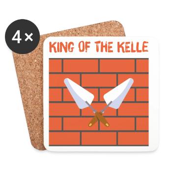 Maurer: King of the trowel - Coasters (set of 4) - white - Front