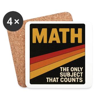 Vintage Math Counts Poster - Dessous de verre (lot de 4) - blanc - Devant