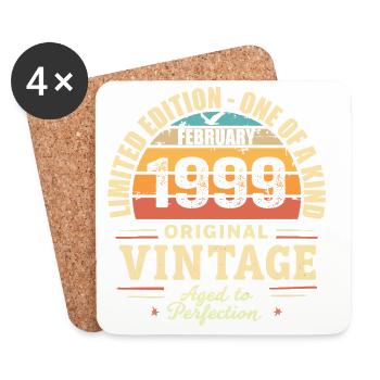 February 1999 Birthday Gift February 1999 - Coasters (set of 4) - white - Front