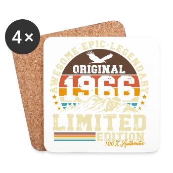 1966 Vintage 60th Birthday Gift Retro - Coasters (set of 4) - white - Front
