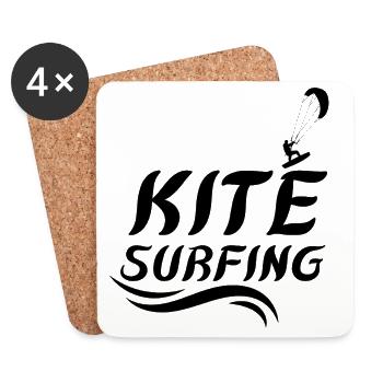 Kite Surfing – Extreme Water Sports Design for Sur - Coasters (set of 4) - white - Front