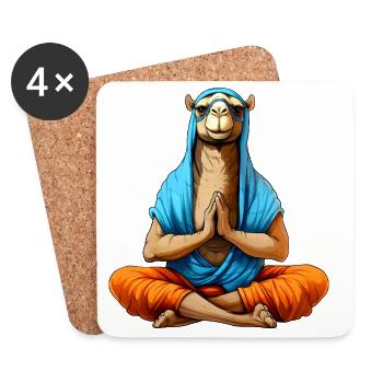 Yoga Camel - Coasters (set of 4) - white - Front