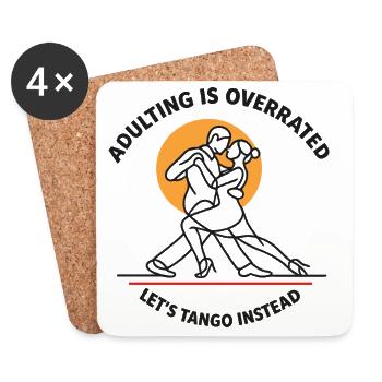 Tango Argentino Passion Gift - Coasters (set of 4) - white - Front