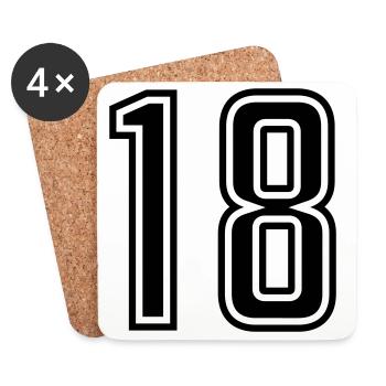 18 - Dessous de verre (lot de 4) - blanc - Devant