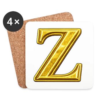 Golden Z Metal Gloss - Dessous de verre (lot de 4) - blanc - Devant
