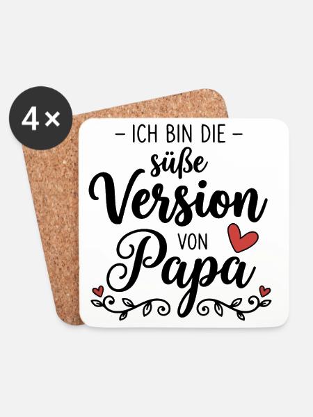 Süße Version von Papa – Lustiges Baby Design - Untersetzer (4er-Set) - Weiß