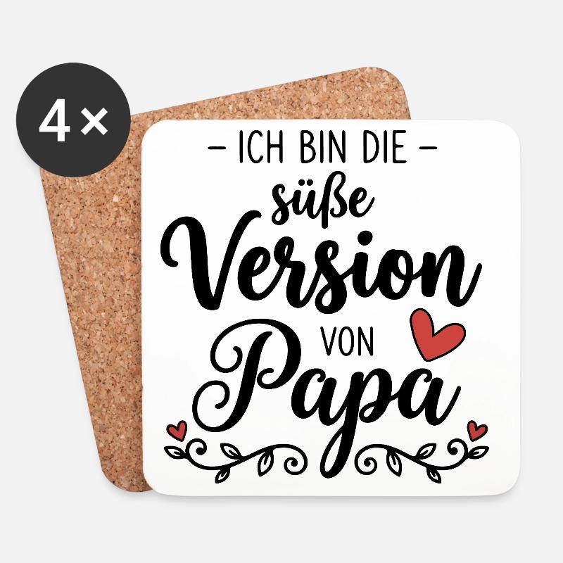 Süße Version von Papa – Lustiges Baby Design - Untersetzer (4er-Set) - Weiß