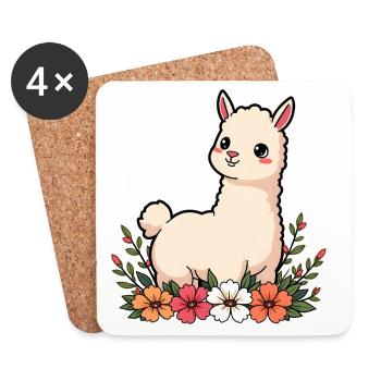 lama - Coasters (set of 4) - white - Front