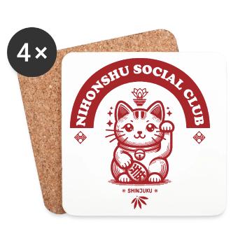 Nihonshu Social Club - Dessous de verre (lot de 4) - blanc - Devant