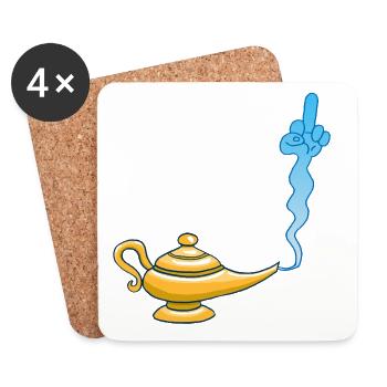 Der böse Genie - Untersetzer (4er-Set) - Weiß - Vorne