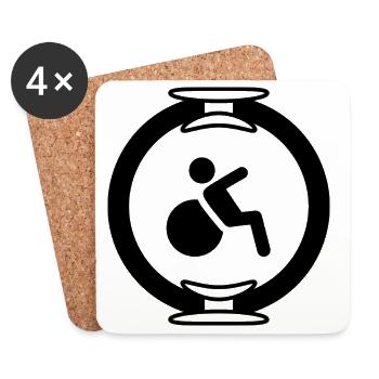 Pilates - Coasters (set of 4) - white - Front