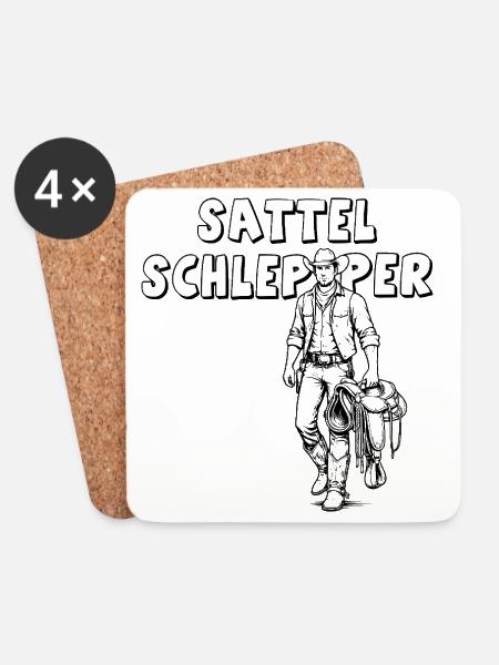 Sattelschlepper - Untersetzer (4er-Set) - Weiß