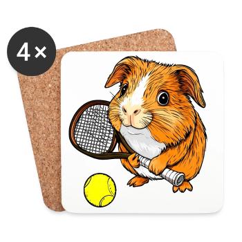 Tennis Cobaye - Dessous de verre (lot de 4) - blanc - Devant