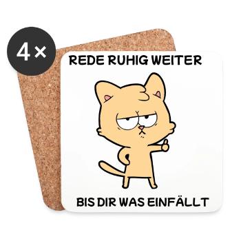 Sarkastischer Spruch Lustig Geschenk Büro Humor - Untersetzer (4er-Set) - Weiß - Vorne