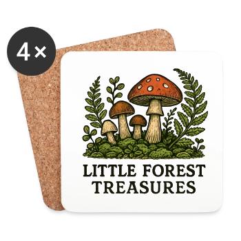 Little Forest Treasures Pilzparadies - Untersetzer (4er-Set) - Weiß - Vorne