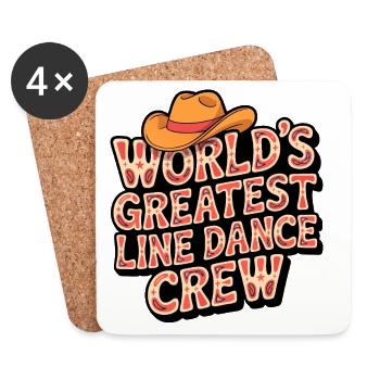 Worlds Greatest Line Dance Crew - Coasters (set of 4) - white - Front