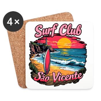 Surf Club São Vicente - Untersetzer (4er-Set) - Weiß - Vorne