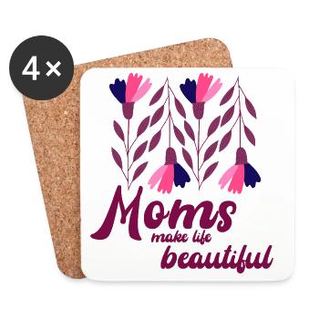 Lustiges Mama Oma Muttertag Geschenk Design Humor - Untersetzer (4er-Set) - Weiß - Vorne